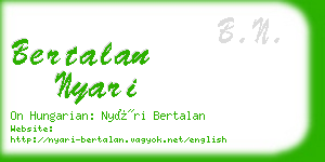 bertalan nyari business card